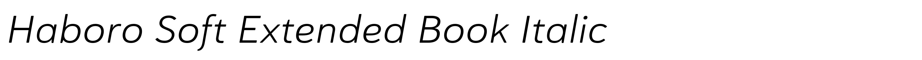 Haboro Soft Extended Book Italic